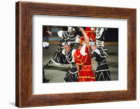 Dancers Doing the Traditional Moreska Sword Dance, in Korcula, Dalmatian Coast, Croatia, Europe-Matthew Williams-Ellis-Framed Photographic Print