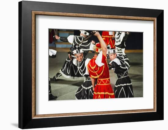 Dancers Doing the Traditional Moreska Sword Dance, in Korcula, Dalmatian Coast, Croatia, Europe-Matthew Williams-Ellis-Framed Photographic Print