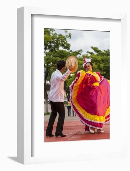 Dancers Entertain a Crowd, Central, Chiapa De Corzo, Chiapas, Mexico-Brent Bergherm-Framed Photographic Print