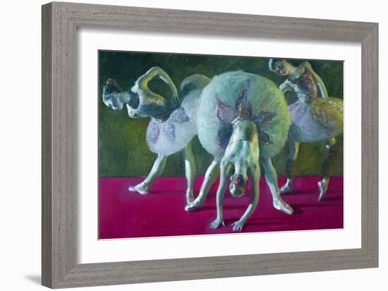 Dancers Green and Rose-John Asaro-Framed Giclee Print