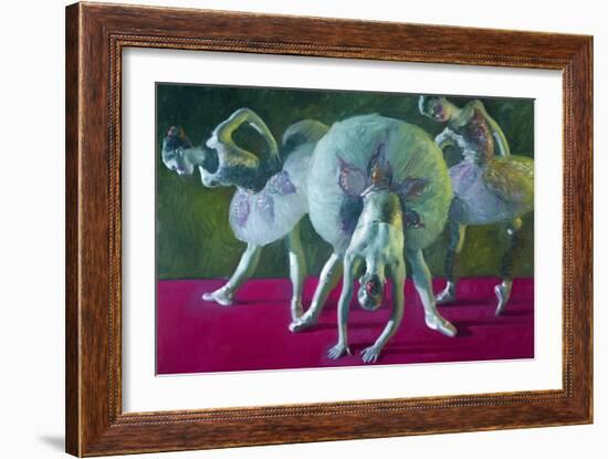 Dancers Green and Rose-John Asaro-Framed Giclee Print