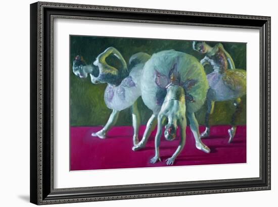 Dancers Green and Rose-John Asaro-Framed Giclee Print