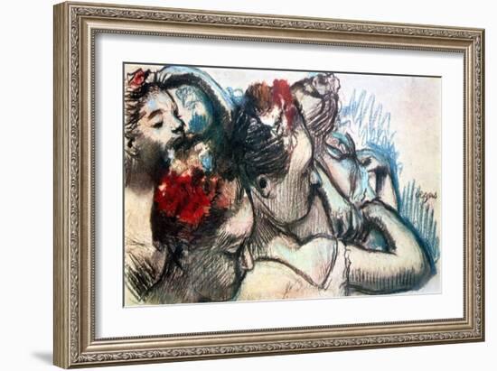 Dancers' Heads, 1899-Edgar Degas-Framed Giclee Print