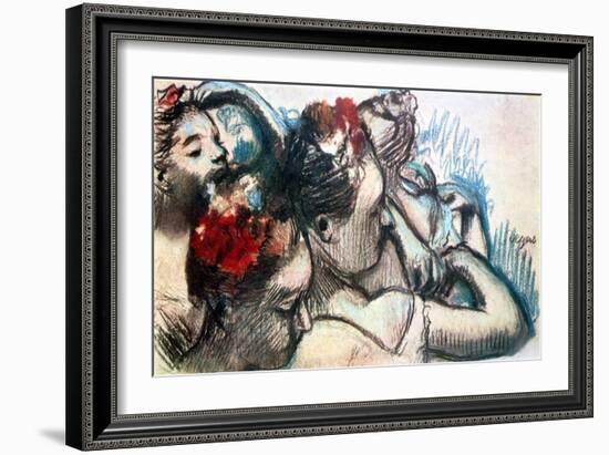 Dancers' Heads, 1899-Edgar Degas-Framed Giclee Print