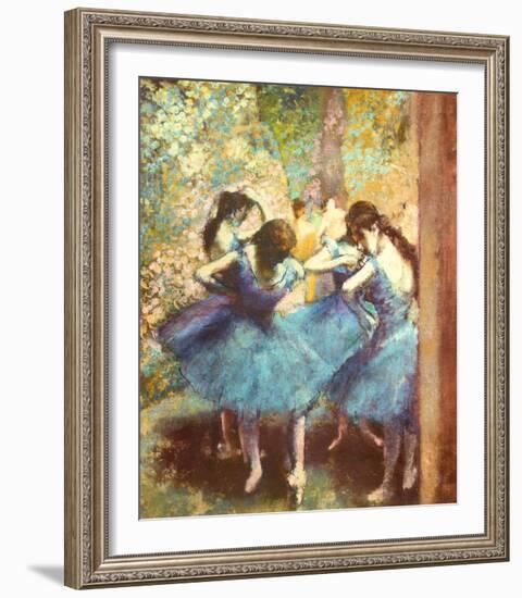 Dancers in Blue, c.1895-Edgar Degas-Framed Art Print