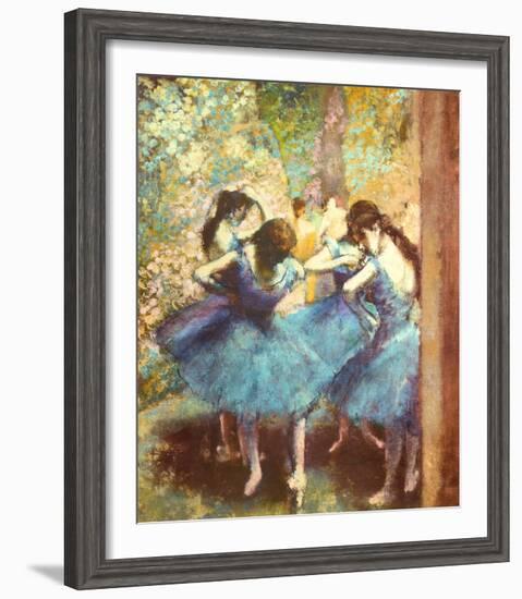 Dancers in Blue, c.1895-Edgar Degas-Framed Art Print