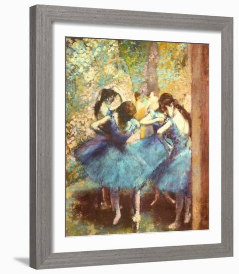 Dancers in Blue, c.1895-Edgar Degas-Framed Art Print