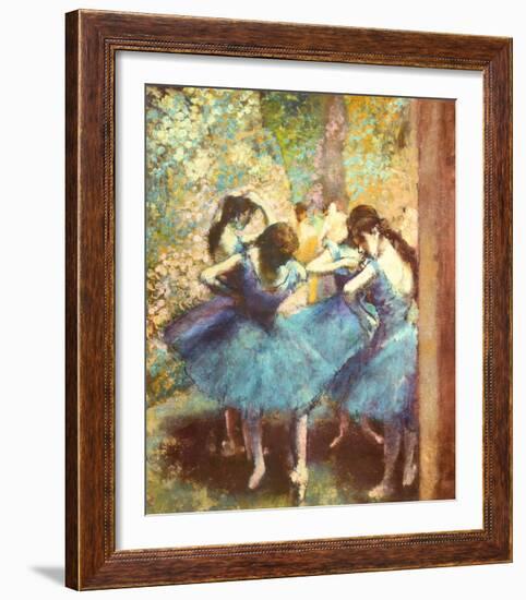 Dancers in Blue, c.1895-Edgar Degas-Framed Art Print