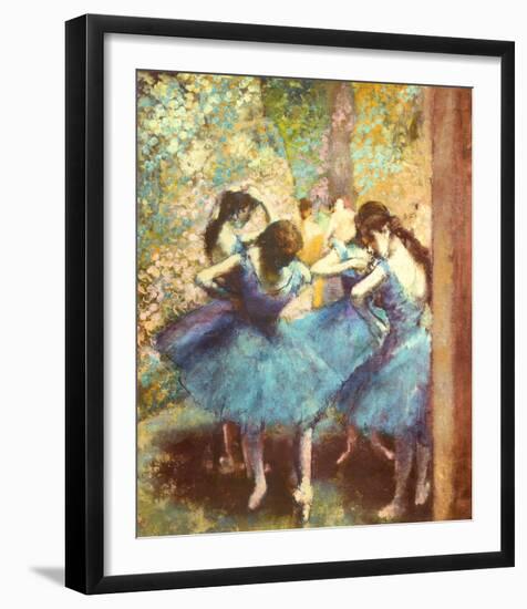 Dancers in Blue, c.1895-Edgar Degas-Framed Art Print