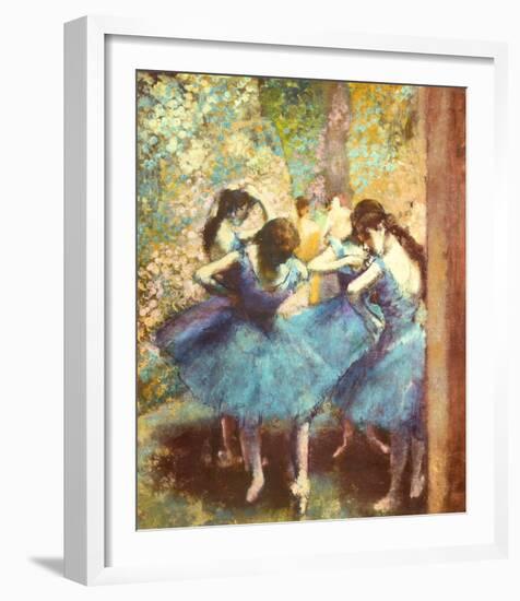 Dancers in Blue, c.1895-Edgar Degas-Framed Art Print