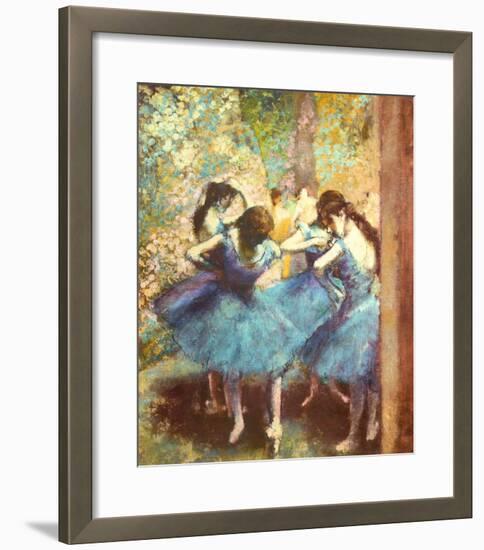 Dancers in Blue, c.1895-Edgar Degas-Framed Art Print