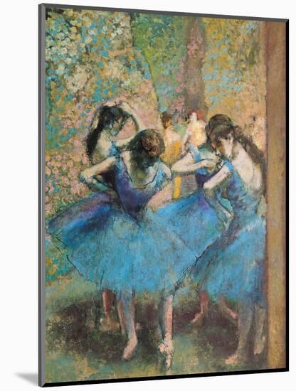 Dancers in Blue, c.1895-Edgar Degas-Mounted Premium Giclee Print