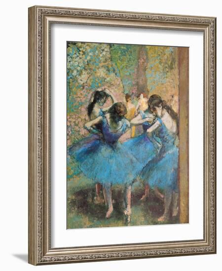 Dancers in Blue, c.1895-Edgar Degas-Framed Premium Giclee Print