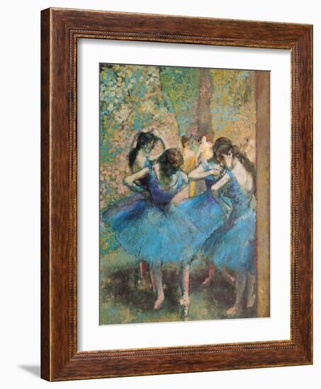 Dancers in Blue, c.1895-Edgar Degas-Framed Premium Giclee Print