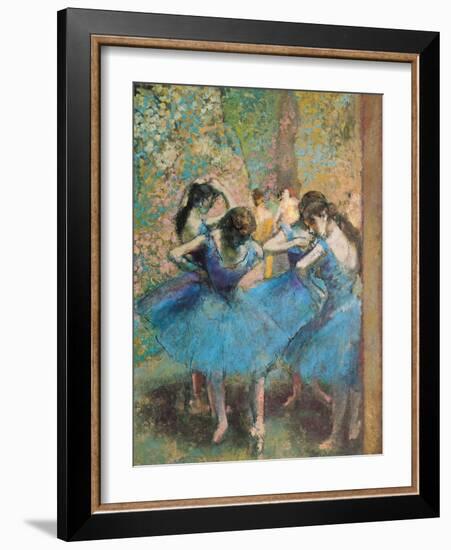 Dancers in Blue, c.1895-Edgar Degas-Framed Premium Giclee Print