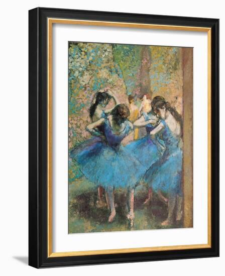 Dancers in Blue, c.1895-Edgar Degas-Framed Premium Giclee Print