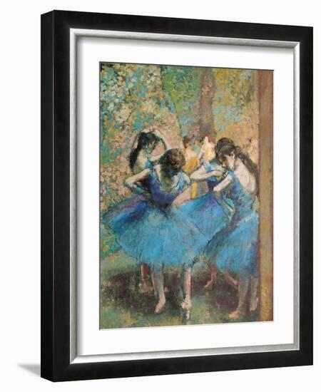 Dancers in Blue, c.1895-Edgar Degas-Framed Giclee Print