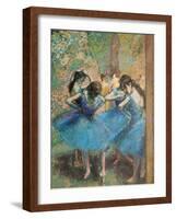 Dancers in Blue, c.1895-Edgar Degas-Framed Giclee Print
