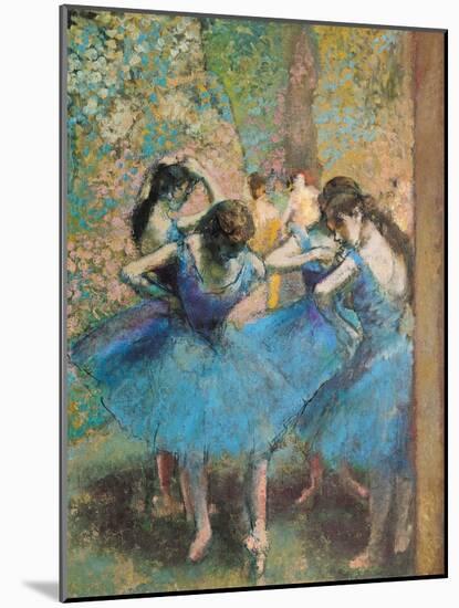 Dancers in Blue, c.1895-Edgar Degas-Mounted Giclee Print