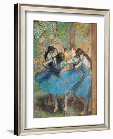 Dancers in Blue, c.1895-Edgar Degas-Framed Giclee Print