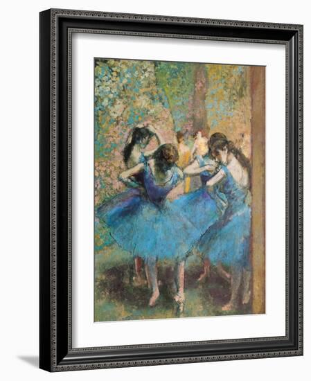 Dancers in Blue, c.1895-Edgar Degas-Framed Giclee Print