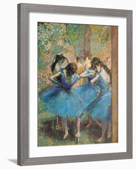 Dancers in Blue, c.1895-Edgar Degas-Framed Giclee Print