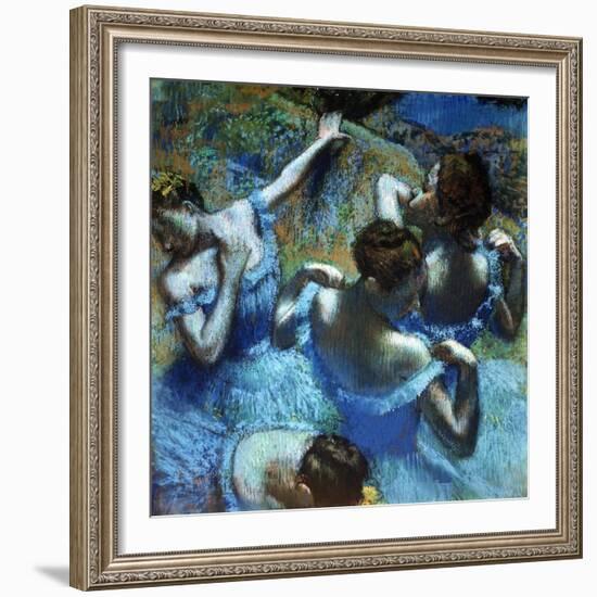 Dancers in Blue, C1898-Edgar Degas-Framed Giclee Print