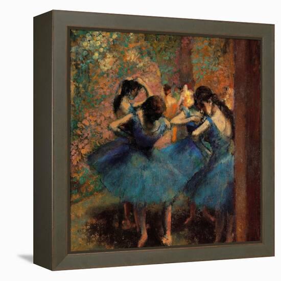 Dancers in Blue (Danseuses Bleues)-Edgar Degas-Framed Premier Image Canvas