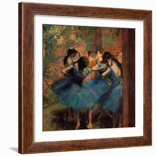 Dancers in Blue (Danseuses Bleues)-Edgar Degas-Framed Giclee Print