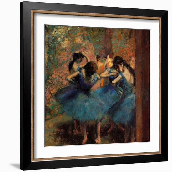 Dancers in Blue (Danseuses Bleues)-Edgar Degas-Framed Giclee Print