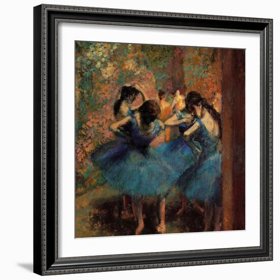 Dancers in Blue (Danseuses Bleues)-Edgar Degas-Framed Giclee Print