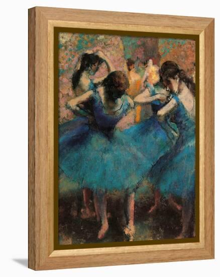 Dancers in Blue (Danseuses Bleues)-Edgar Degas-Framed Premier Image Canvas