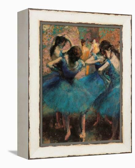 Dancers in Blue (Danseuses Bleues)-Edgar Degas-Framed Premier Image Canvas