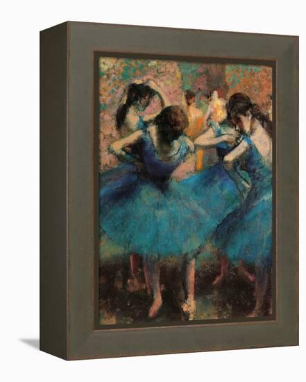 Dancers in Blue (Danseuses Bleues)-Edgar Degas-Framed Premier Image Canvas