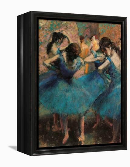 Dancers in Blue (Danseuses Bleues)-Edgar Degas-Framed Premier Image Canvas