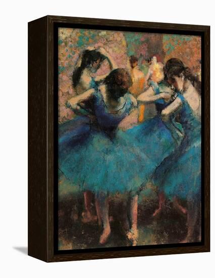 Dancers in Blue (Danseuses Bleues)-Edgar Degas-Framed Premier Image Canvas