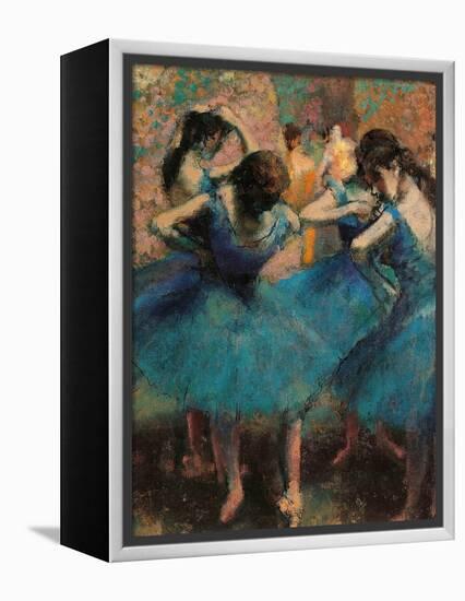 Dancers in Blue (Danseuses Bleues)-Edgar Degas-Framed Premier Image Canvas