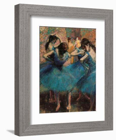 Dancers in Blue (Danseuses Bleues)-Edgar Degas-Framed Giclee Print