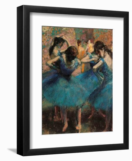 Dancers in Blue (Danseuses Bleues)-Edgar Degas-Framed Giclee Print