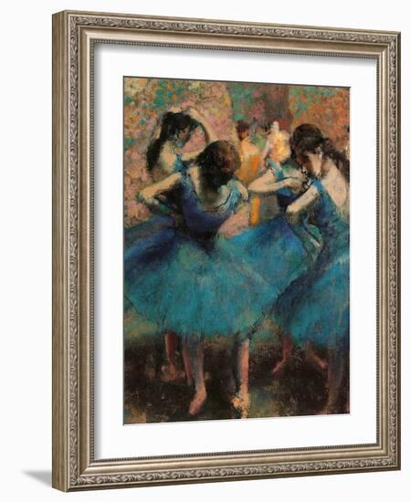 Dancers in Blue (Danseuses Bleues)-Edgar Degas-Framed Giclee Print