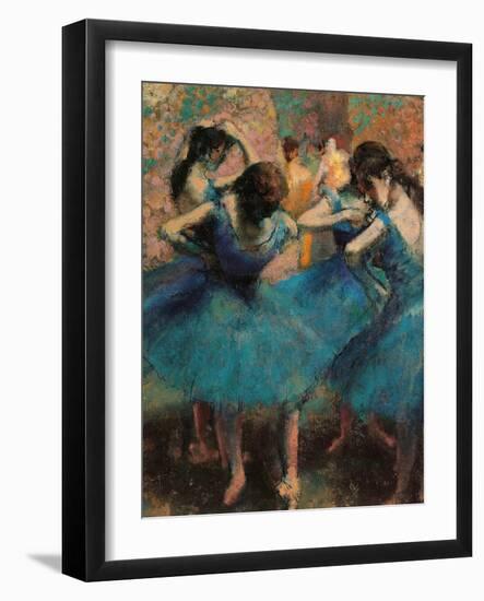 Dancers in Blue (Danseuses Bleues)-Edgar Degas-Framed Giclee Print