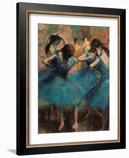 Dancers in Blue (Danseuses Bleues)-Edgar Degas-Framed Giclee Print