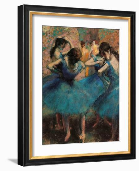 Dancers in Blue (Danseuses Bleues)-Edgar Degas-Framed Giclee Print