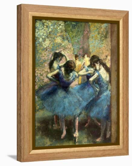 Dancers in Blue-Edgar Degas-Framed Stretched Canvas