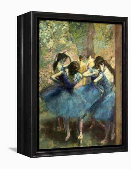 Dancers in Blue-Edgar Degas-Framed Stretched Canvas