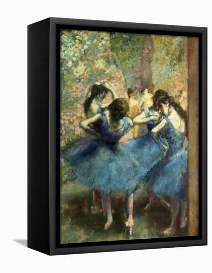 Dancers in Blue-Edgar Degas-Framed Stretched Canvas