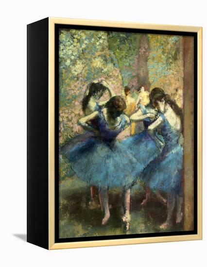 Dancers in Blue-Edgar Degas-Framed Stretched Canvas