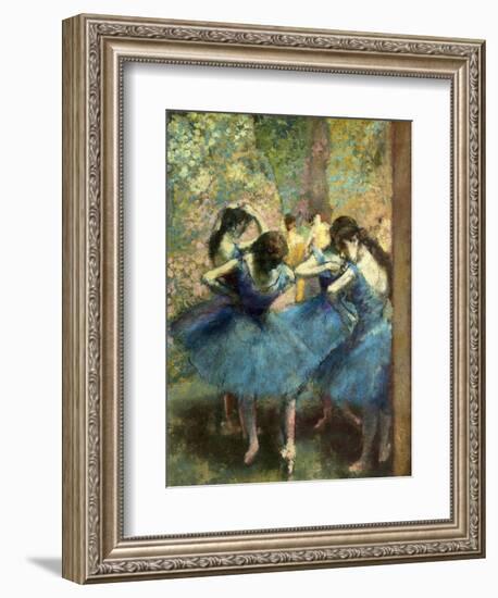 Dancers in Blue-Edgar Degas-Framed Premium Giclee Print