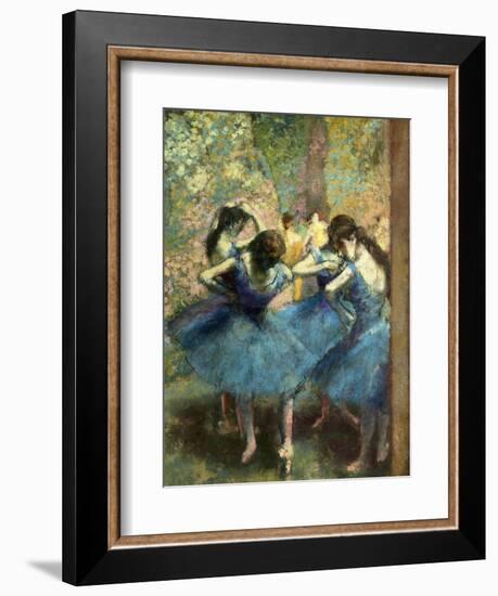 Dancers in Blue-Edgar Degas-Framed Premium Giclee Print