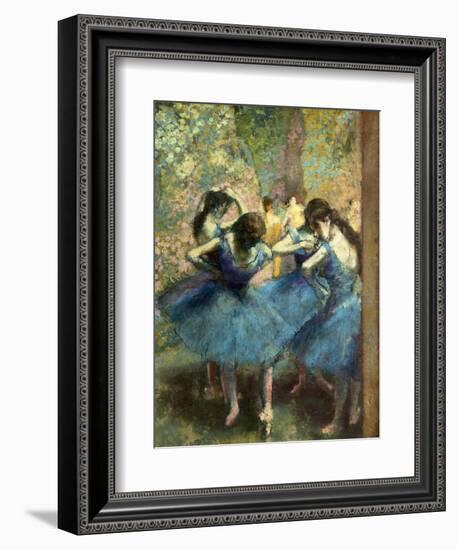 Dancers in Blue-Edgar Degas-Framed Premium Giclee Print